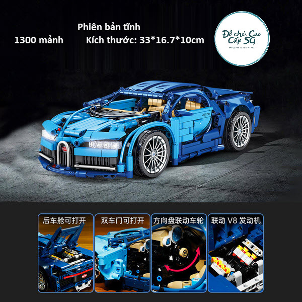 Mô hình lắp ráp siêu xe Bugati Chiron tỉ lệ 1:14 làm quà tặng sinh nhật