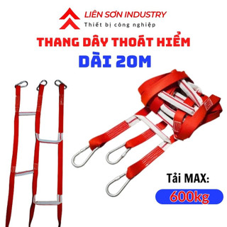 Thang dây thoát hiểm dài 20 mét TTH20M Thang dây thoát hiểm chung cư, thang dây bảo hộ thoát hiểm nhà cao tầng