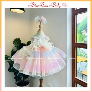 Váy công chúa cho bé binbon baby,đầm công chúa hoa dây bé