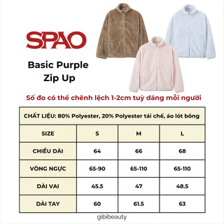 [SPFZD4TU01] Áo lông SPAO Basic Purpleless Zip Up