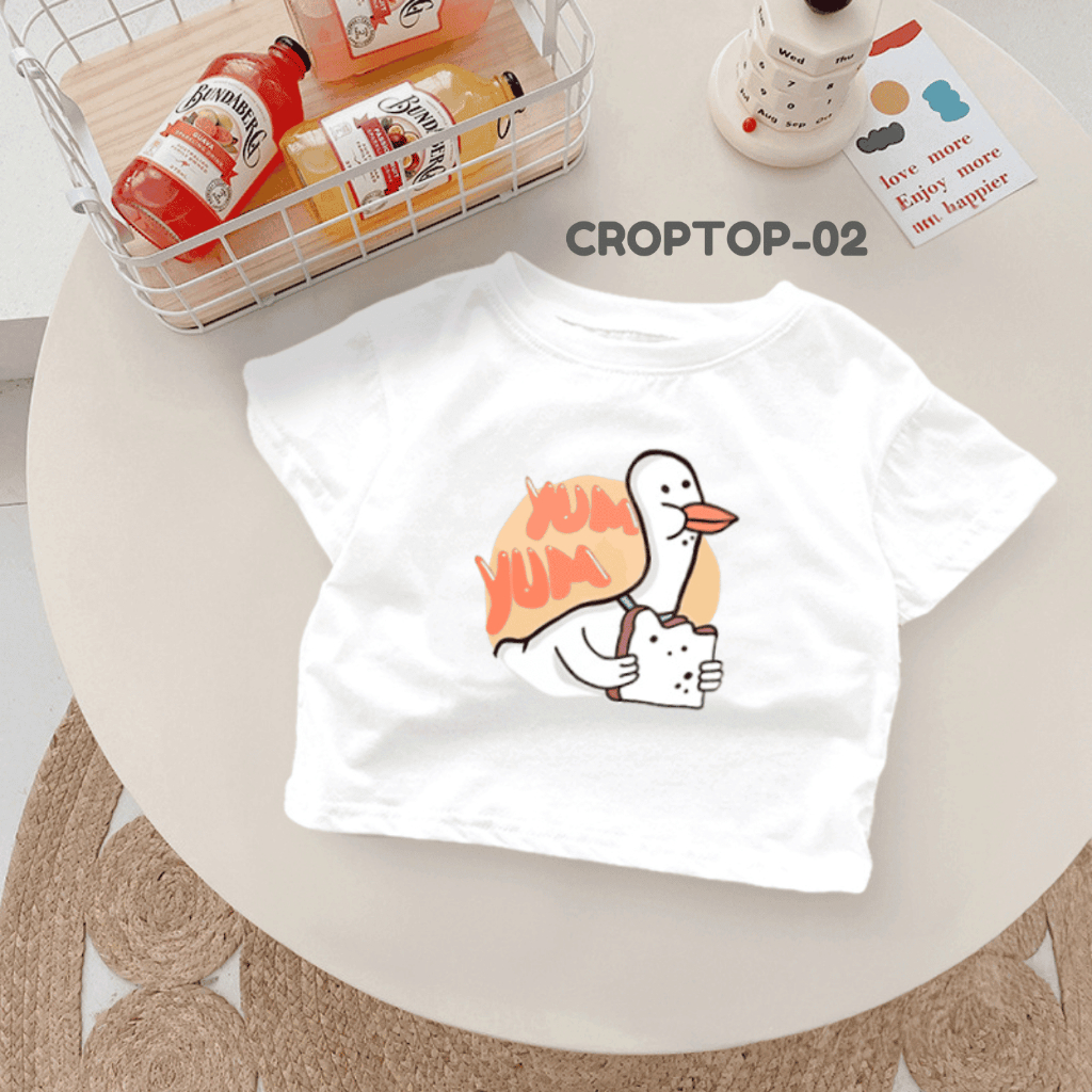 Áo thun CROPTOP bé gái, áo CROPTOP bé gái Elio từ 10kg đến 30kg CROPTOP02