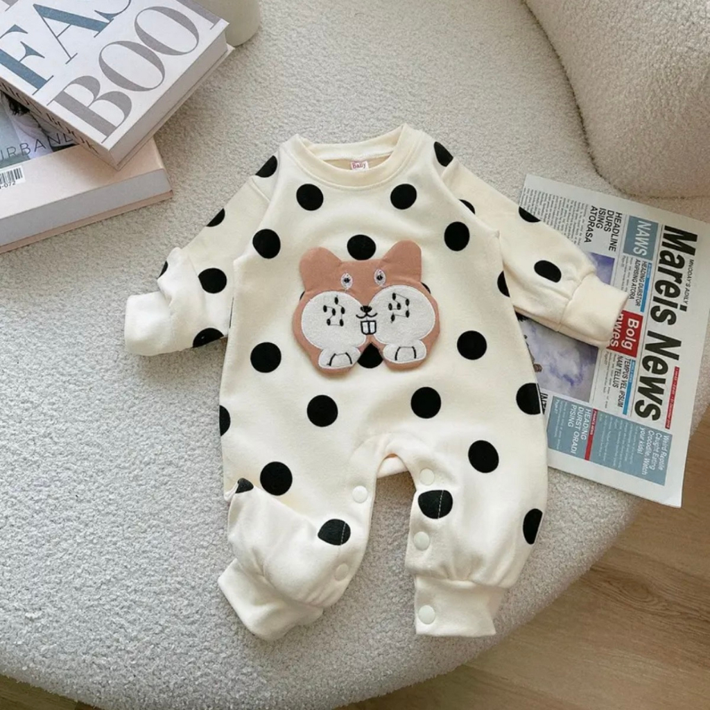 Body dài tay cho bé, body thu đông bé trai, bé gái sơ sinh 4-12kg. Chất liệu Zip lông 2 mặt mềm mại. Stella Shop