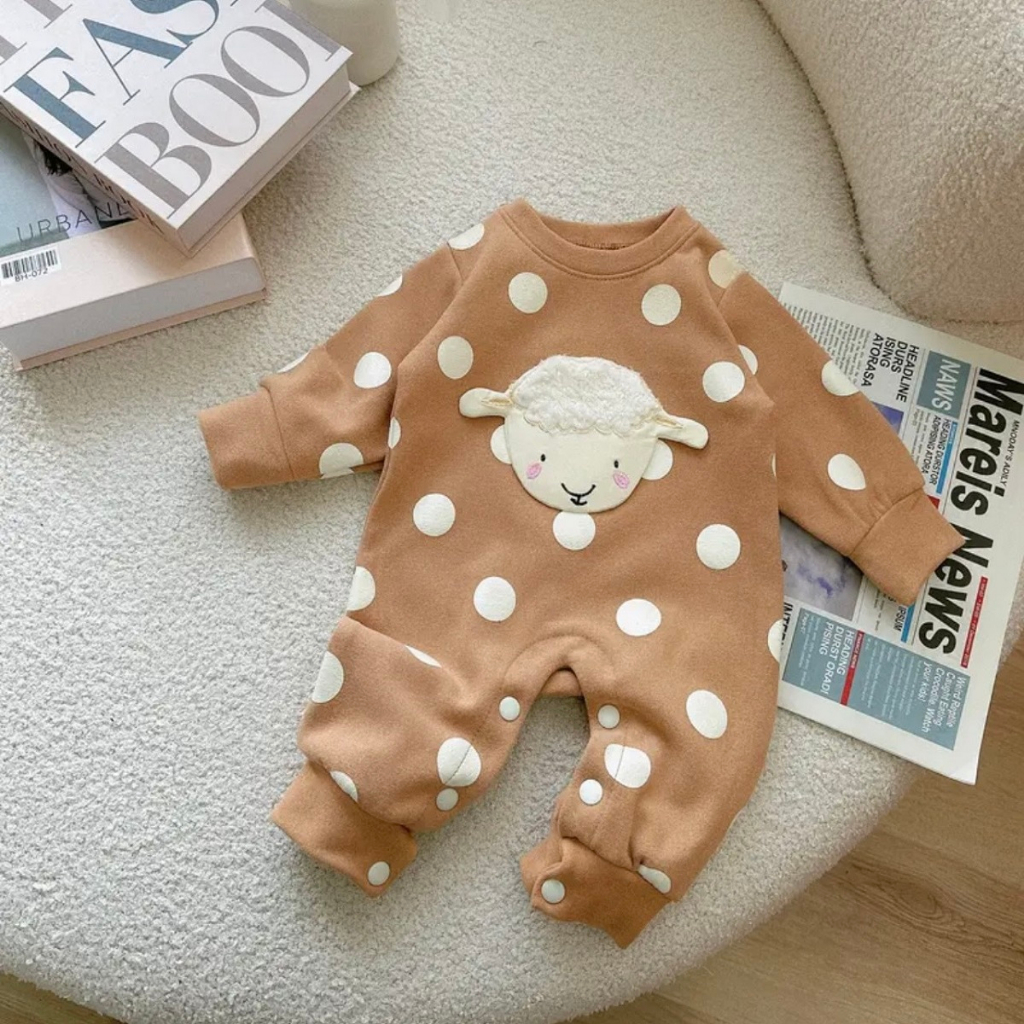 Body dài tay cho bé, body thu đông bé trai, bé gái sơ sinh 4-12kg. Chất liệu Zip lông 2 mặt mềm mại. Stella Shop