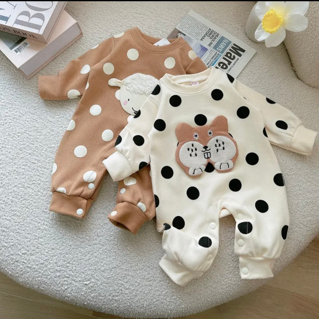 Body dài tay cho bé, body thu đông bé trai, bé gái sơ sinh 4-12kg. Chất liệu Zip lông 2 mặt mềm mại. Stella Shop