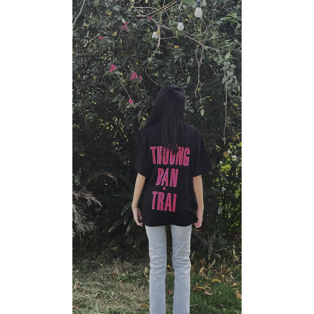 Áo Phông tay lỡ THƯƠNG BẠN TRAI Hottrend , Áo nam nữ From rộng co dãn 4 chiều - TBT FAMINO