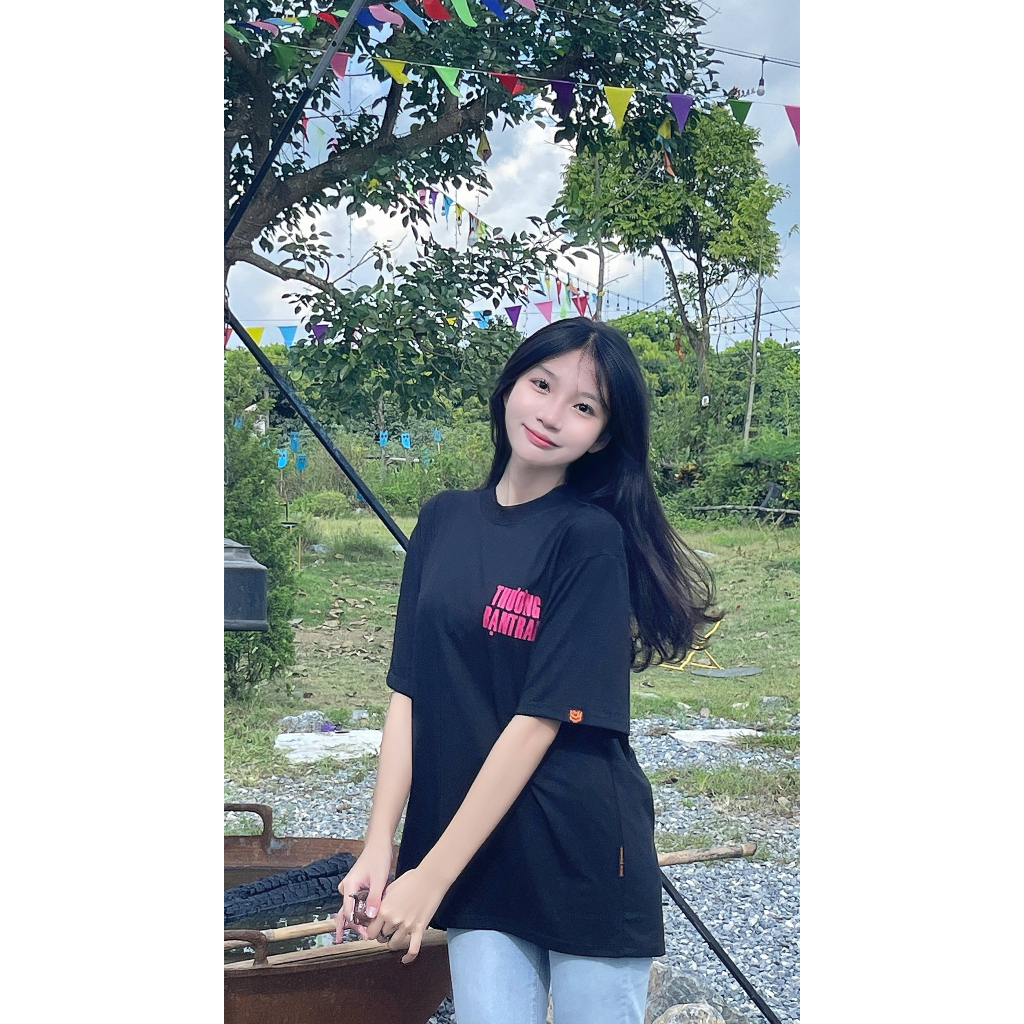 Áo Phông tay lỡ THƯƠNG BẠN TRAI Hottrend , Áo nam nữ From rộng co dãn 4 chiều - TBT FAMINO