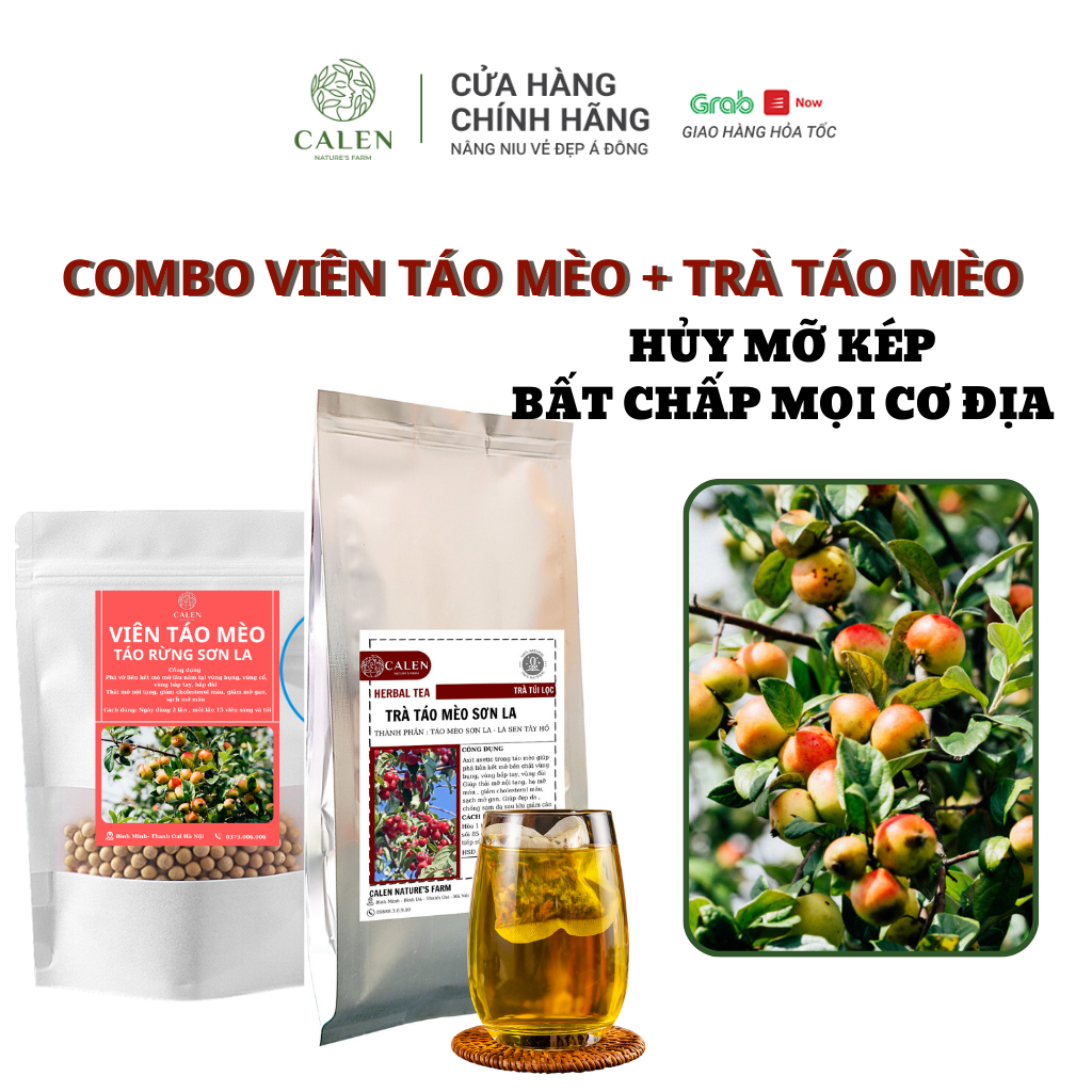 Trà táo mèo Calen Nature' Farm combo thải mỡ kém rút mỡ nhanh chóng trong 1 tháng