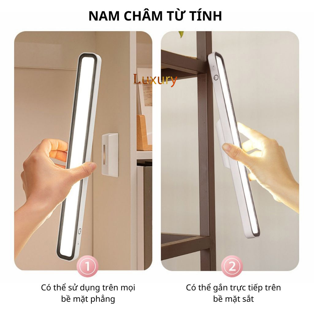 Đèn LED cảm ứng thông minh, đèn 3 chế độ sáng chống cận thị, đèn gắn phòng ngủ, Model điều khiển từ xa