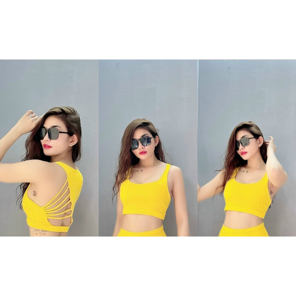 Áo bra V89 có mút ngực , áo tập gym yoga aerobic, đồ thể thao