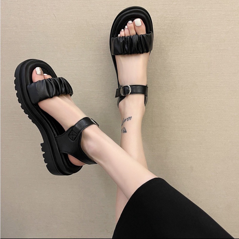 Dép nữ quai hậu đi học đế cao 5p