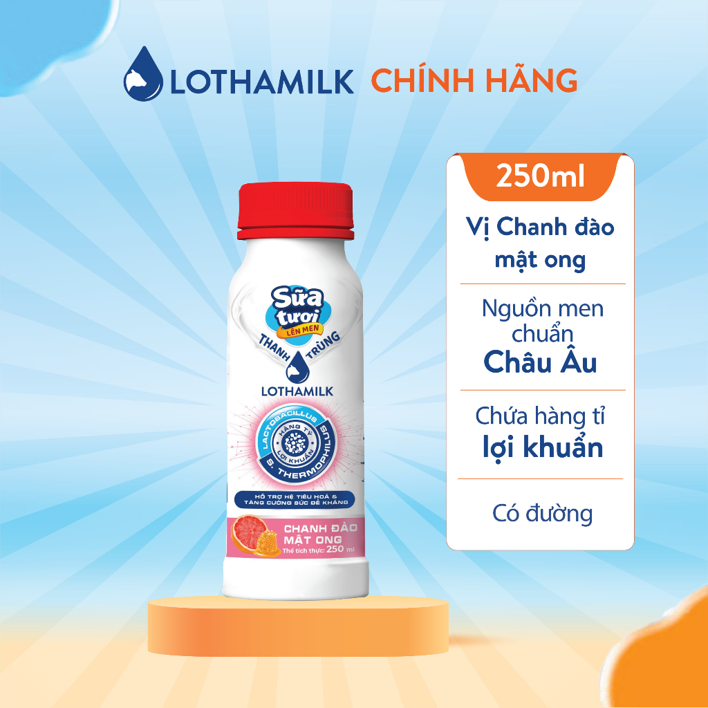 Sữa tươi lên men Lothamilk chai 250ml