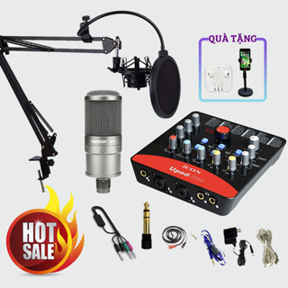 Mic Livestream Micro thu âm Sound Card ICON UPOD PRO & Mic TAKSTAR SM8B Hát Livestream Điện Thoại chuyên nghệp