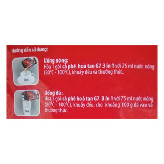 Cà phê sữa G7 3 in 1 800g ( Bịch 50x16 Gói ) DATE 9/2025