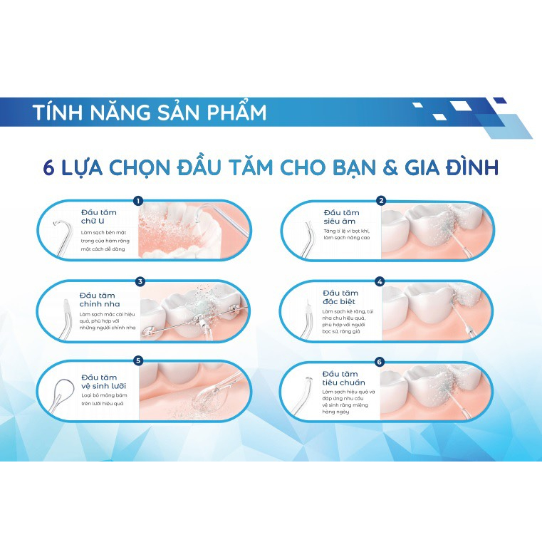 Đầu Tăm Thay Thế Cho Các Dòng Tăm Nước Cao Cấp