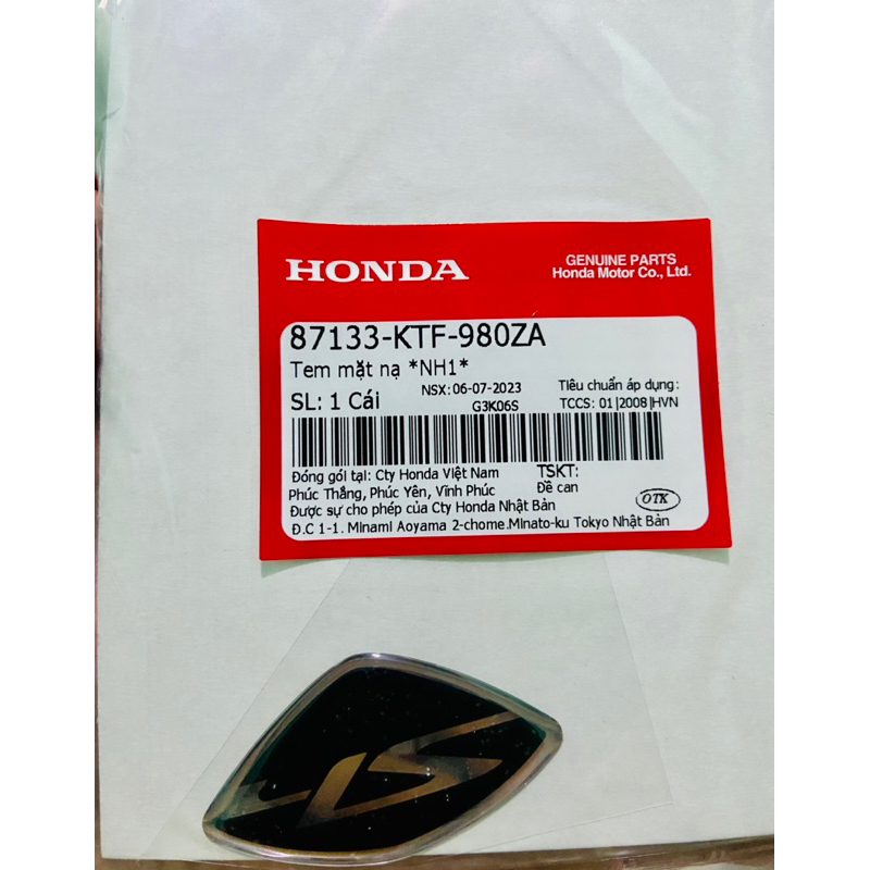 Tem logo dán xe Honda SH dán mặt nạ Honda SH ý 2009 2010 2011 Chính Hãng