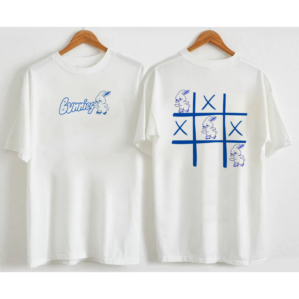 Áo Thun Trắng NewJeans K-Pop In 2 Mặt Mẫu Mới Dễ Thương Unisex Nam Nữ