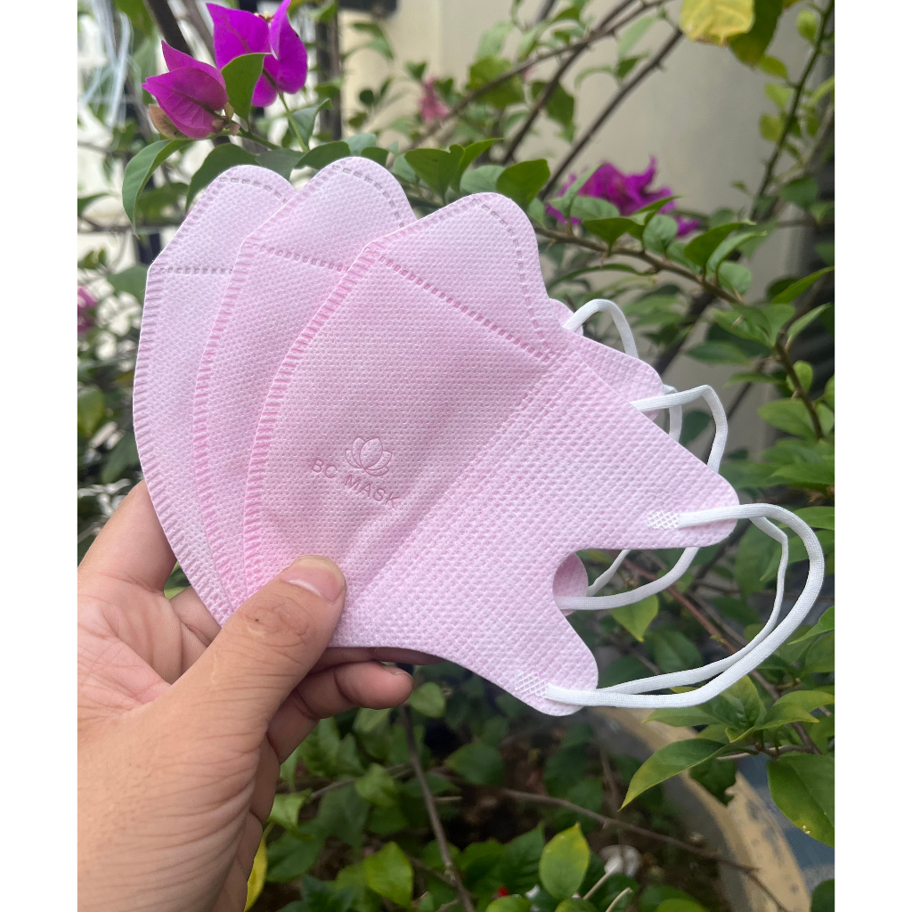 Khẩu trang 5D Mask Bảo Châu, Khẩu trang vải chống tia UV nhiều màu đẹp