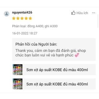 Sơn xịt áp suất KOBE đủ màu 400ml