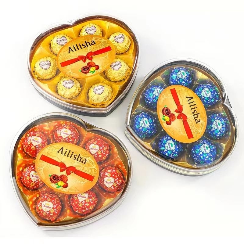 Socola tim 8 viên sẵn số lượng thùng 36 hộp