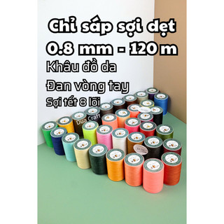 Chỉ sáp 0.8mm dẹt galaces - 90 m