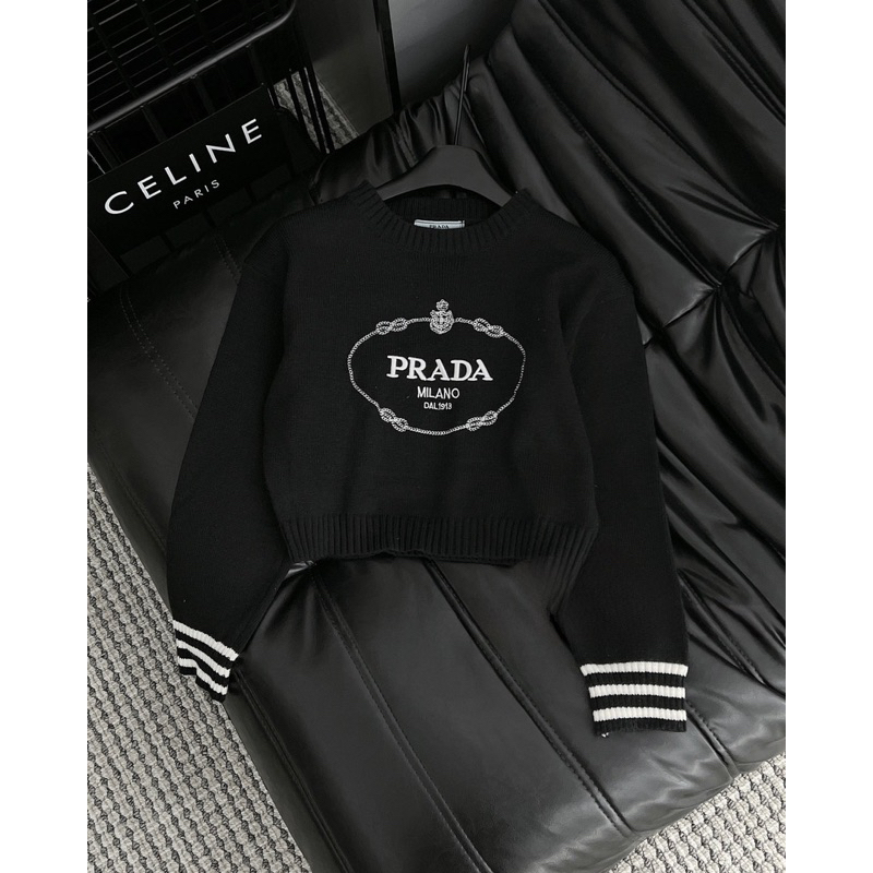 Áo Len Pradaaa Dài Tay Full Màu QC