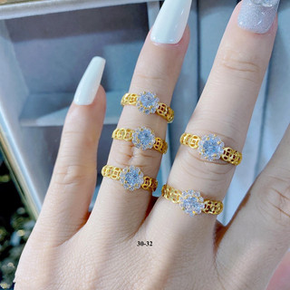 Nhẫn kim tiên đá cao vàng xinh xắn