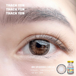 Lens Mắt Spanish Circle Nâu Tự Nhiên giãn vừa - 0-10 độ kính áp tròng