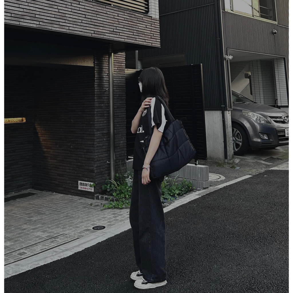 Túi TOTE trần bông kẻ caro bản nhỏ - túi đeo chéo unisex SLYOUR
