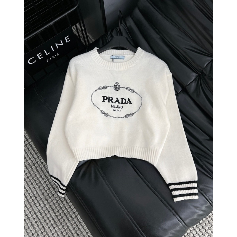 Áo Len Pradaaa Dài Tay Full Màu QC