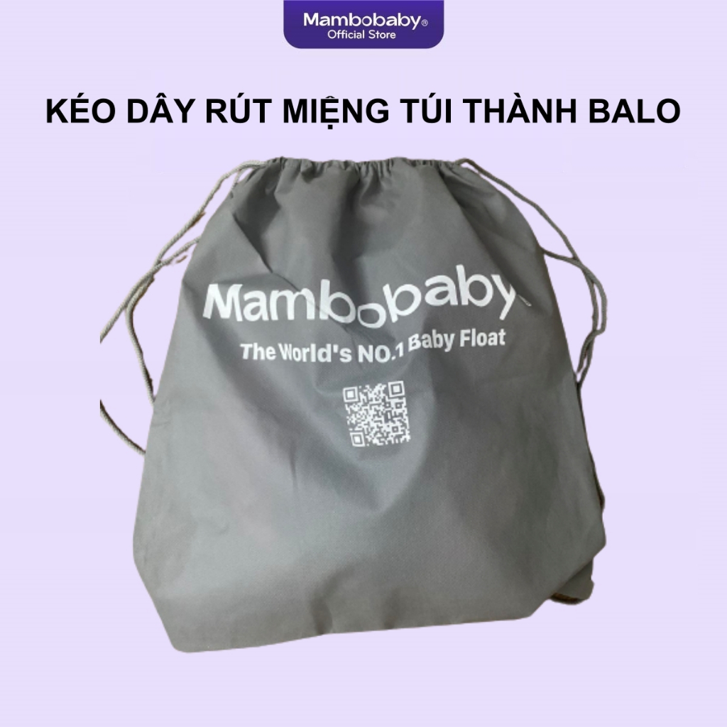 Túi đựng phao Mambobaby dạng balo dây rút vải không dệt tiện lợi đem đi chơi đi du lịch