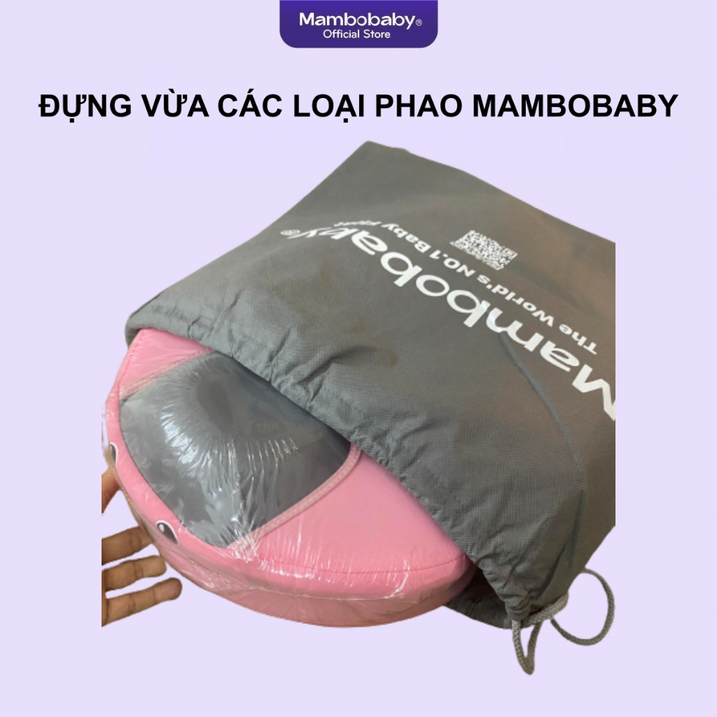 Túi đựng phao Mambobaby dạng balo dây rút vải không dệt tiện lợi đem đi chơi đi du lịch
