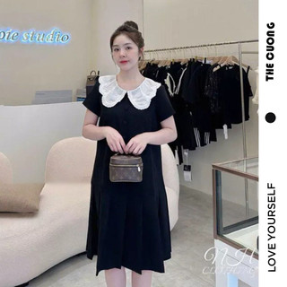 [D8325] ĐẦM VÁY CÔNG SỞ HÈ THU  CỔ SƠ MI CÁCH ĐIỆU DÁNG SUÔNG ĐUÔI CÁ DÀI XẾP LY SIÊU XINH - ĐẦM FREE SIZE SANG CHẢNH