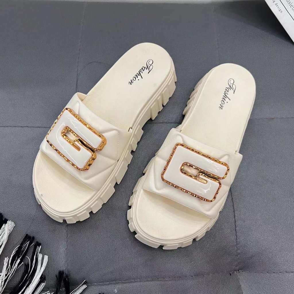 Dép nữ chữ G NEW đế cao 4 phân siêu phong cách thời trang