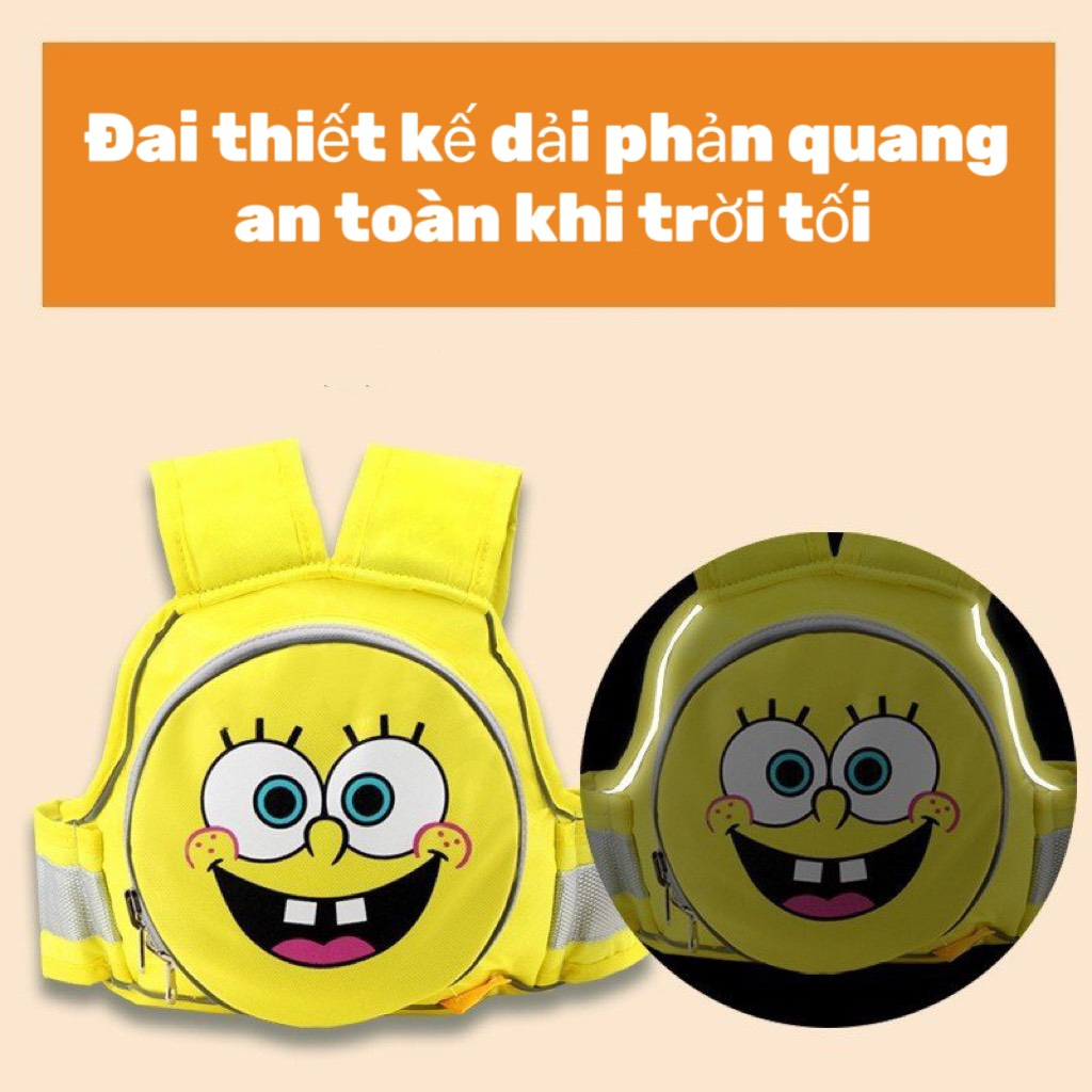 Đai đi xe máy cho bé 1-10 tuổi cố định bé an toàn trên xe hình đáng yêu - Hie en Store