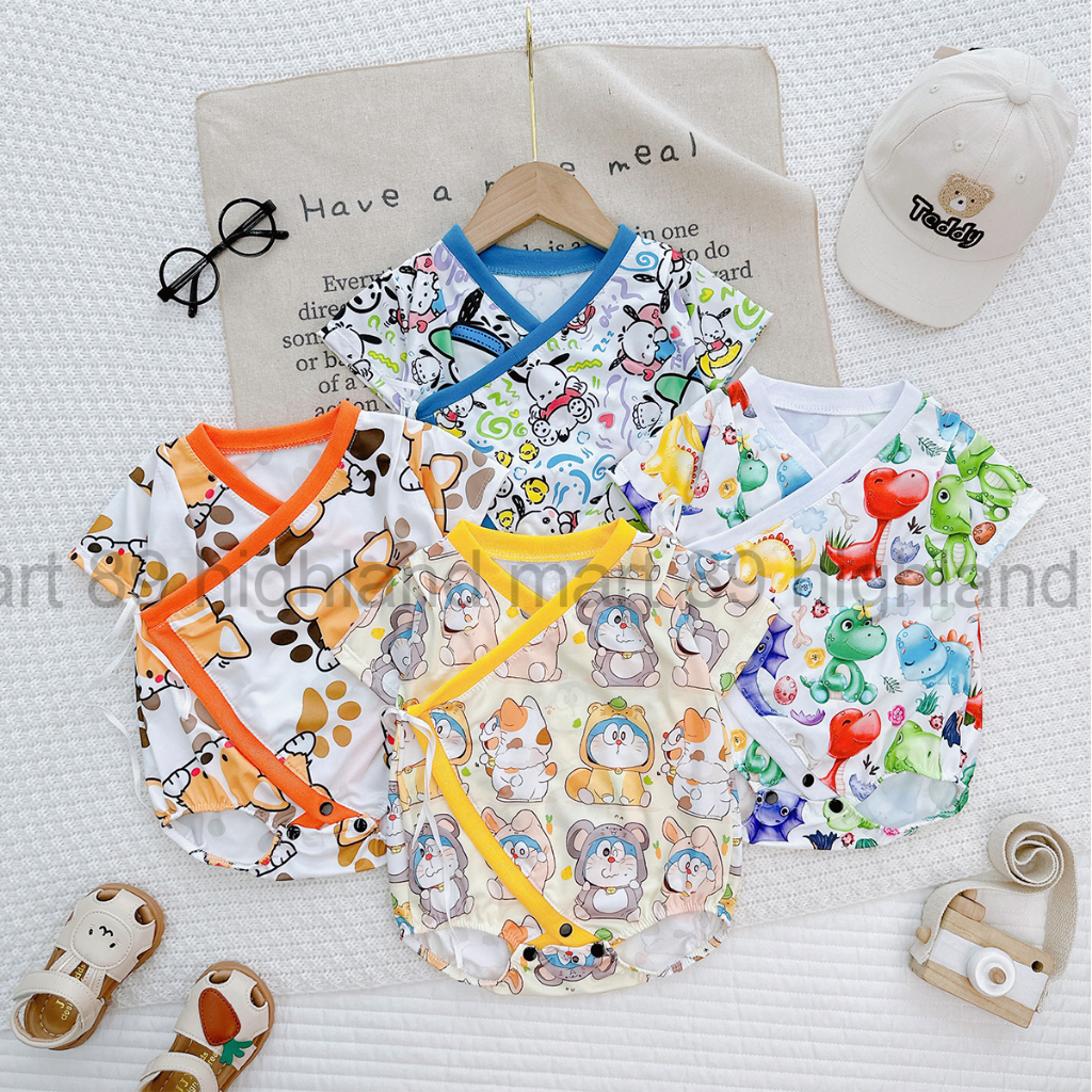 Bộ Bodysuit Đùi Liền Nón Hình Thú - Con Vật Dễ Thương Cho Bé