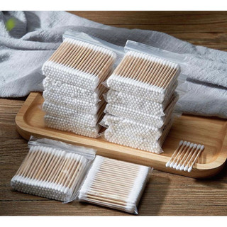 1 bịch 100 tăm bông thân gỗ ráy tai