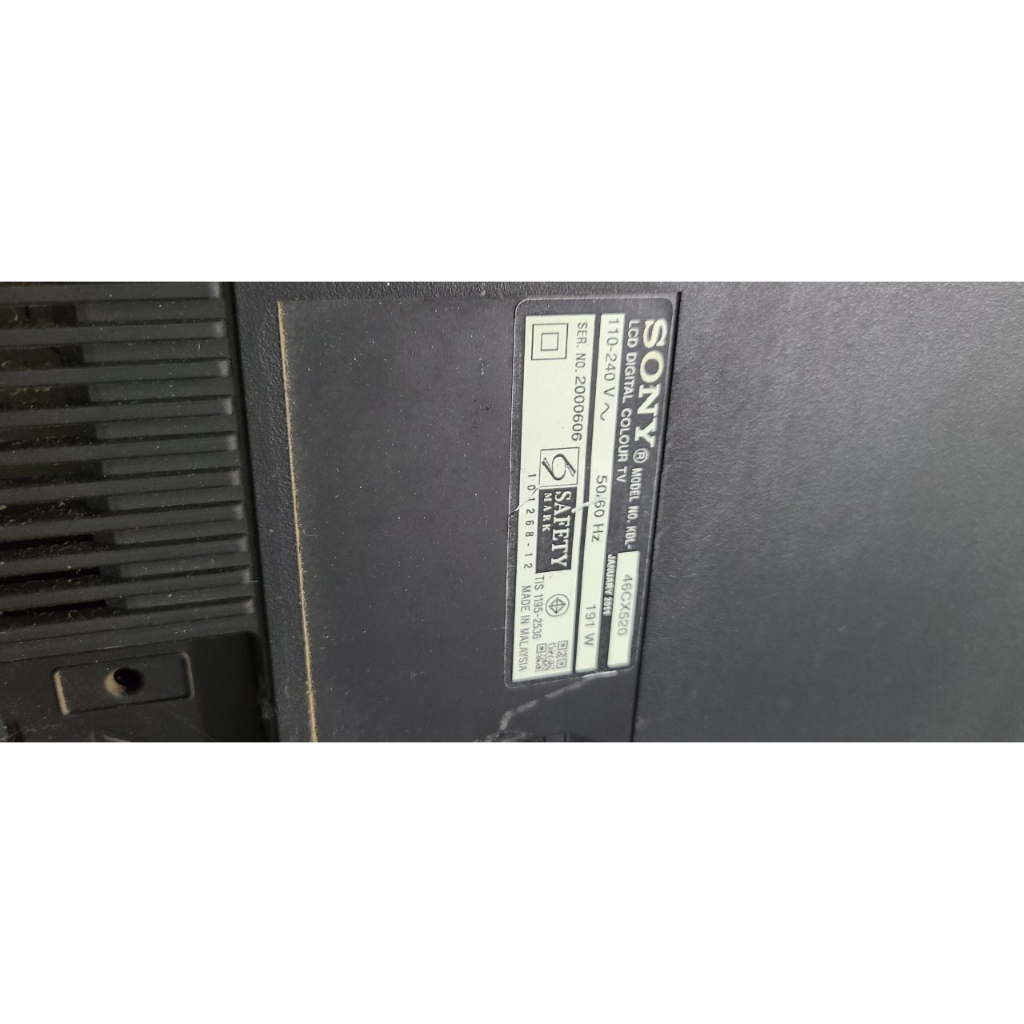 Bo Tcon tivi SONY 46in, model : KDL-46CX520, máy hư màn rả bo bán linh kiện