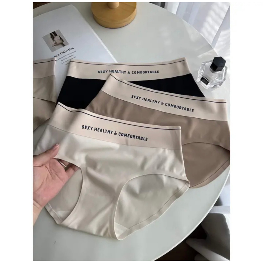 Set 5 Quần Lót Nữ Đúc Su Lạnh Cạp Cao Tàng Hình Thoáng Mát Không Lộ Viền M74