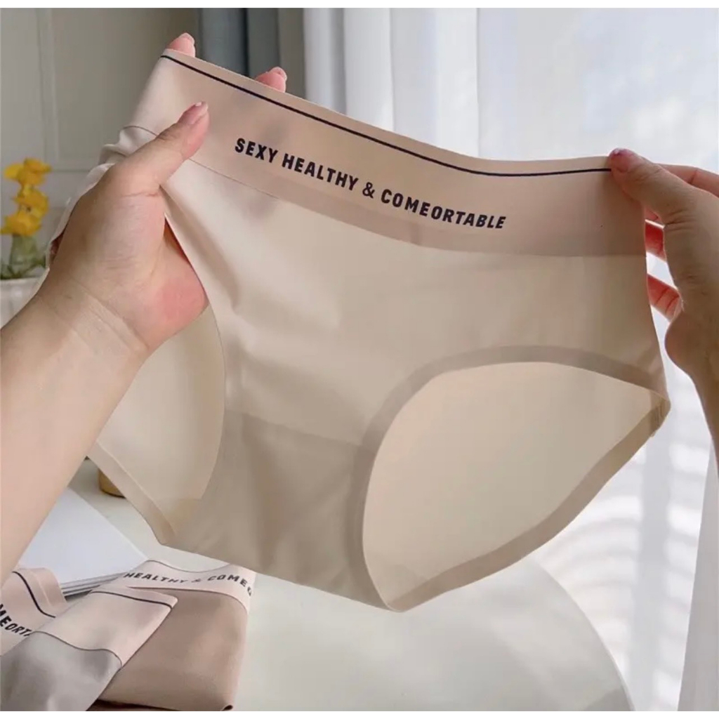 Set 5 Quần Lót Nữ Đúc Su Lạnh Cạp Cao Tàng Hình Thoáng Mát Không Lộ Viền M74