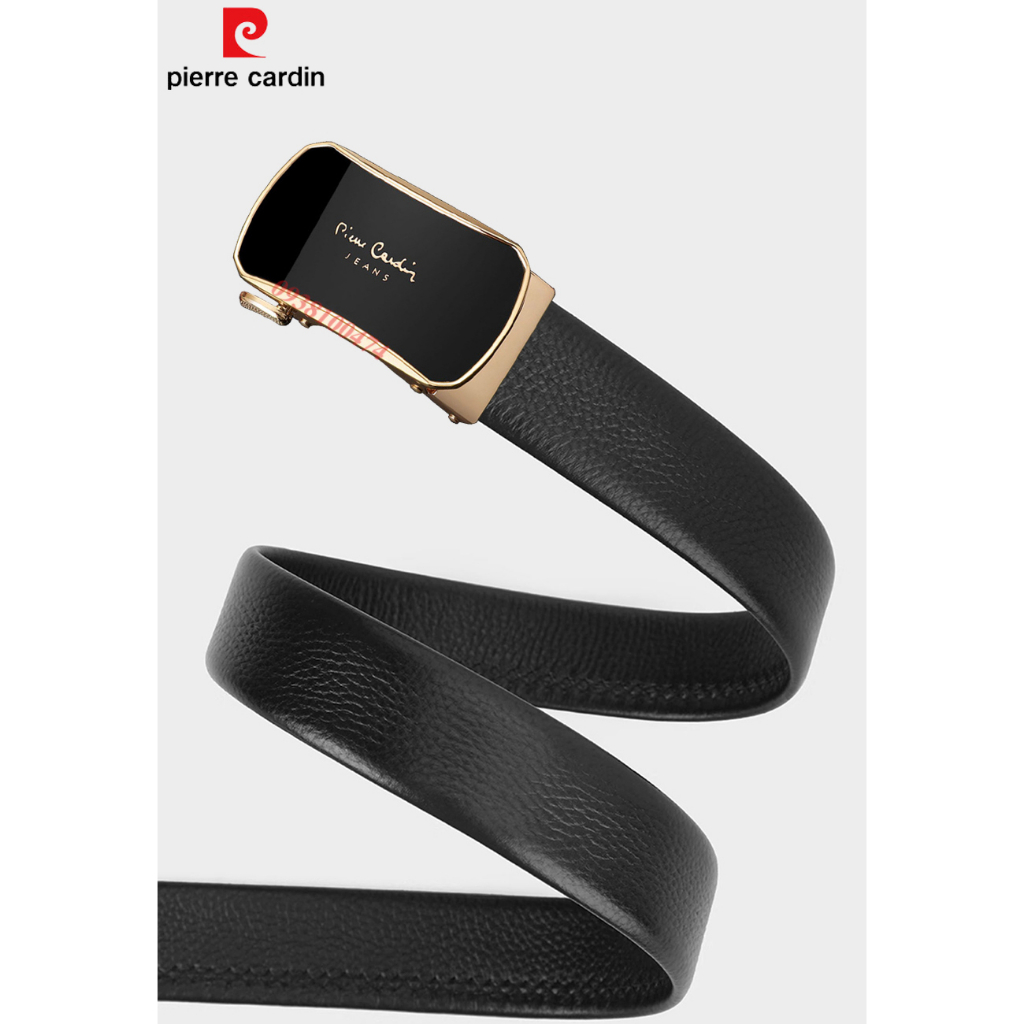 Thắt lưng da bò nam Pierre Cardin chính hãng dây da bò xịn khóa kéo tự động PCJ1017