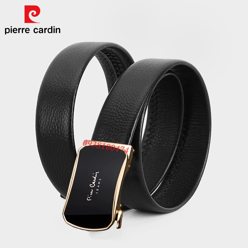 Thắt lưng da bò nam Pierre Cardin chính hãng dây da bò xịn khóa kéo tự động PCJ1017