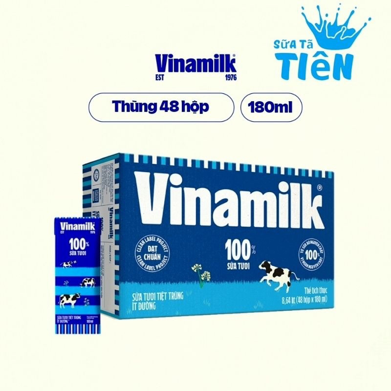 sữa tươi vinamilk 180ml