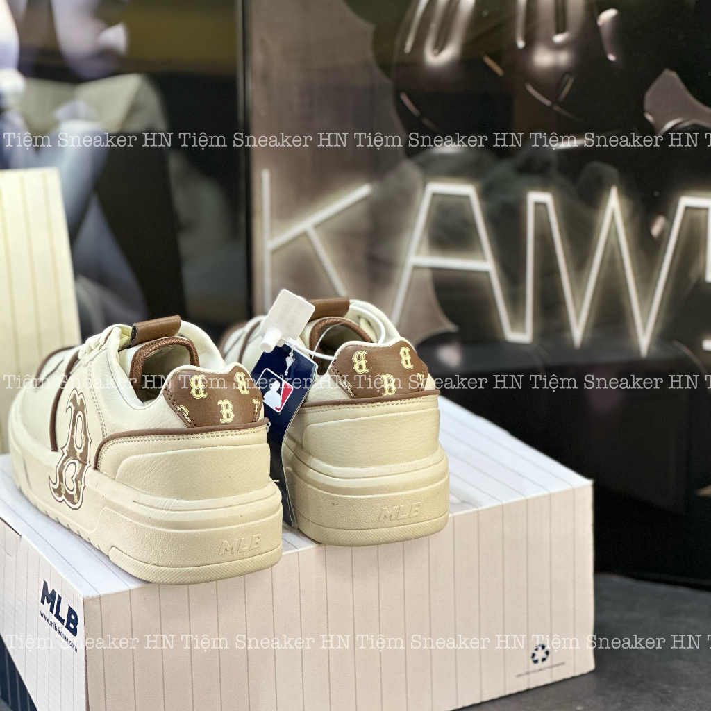 Giày Thể Thao MLB Chunky Liner Classic Monogram Brown,Giày Sneaker MLB Nâu Kem