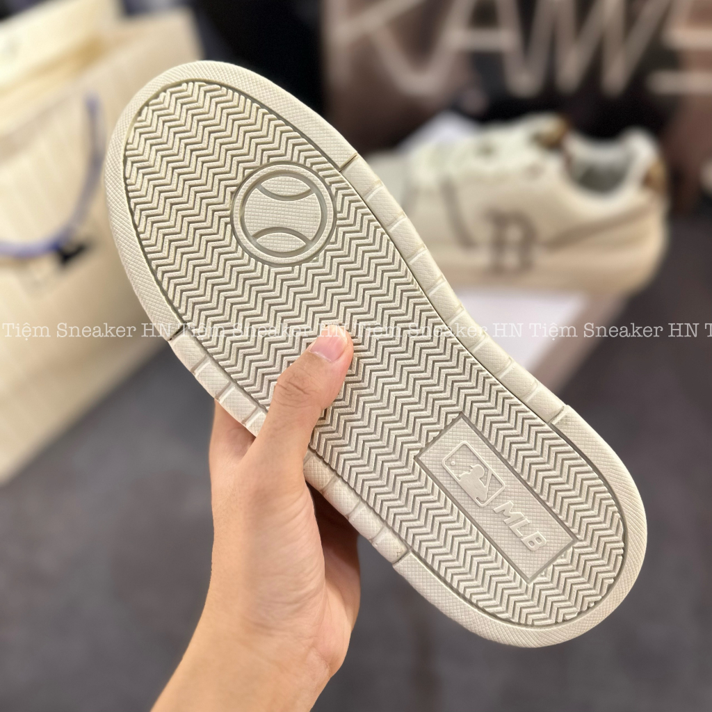 Giày Thể Thao MLB Chunky Liner Classic Monogram Brown,Giày Sneaker MLB Nâu Kem