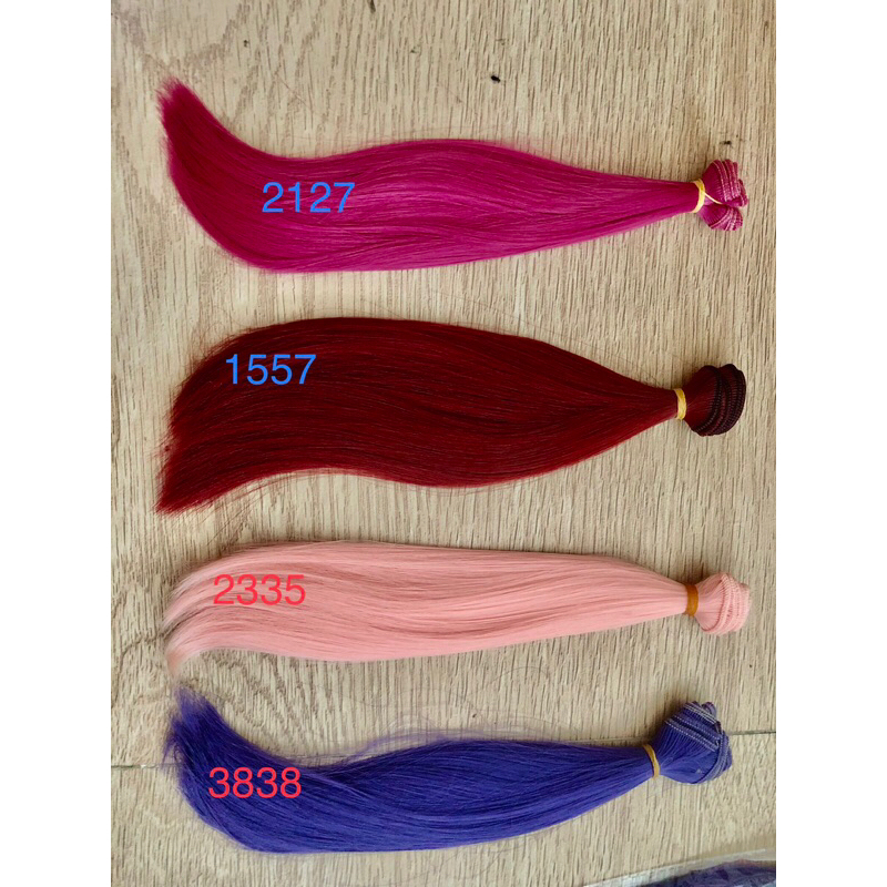 TG-tóc giả 25cm may tóc ,làm wig cho búp bê nhiều màu sắc