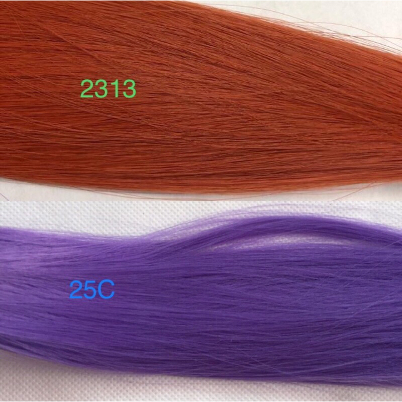 TG-tóc giả 25cm may tóc ,làm wig cho búp bê nhiều màu sắc