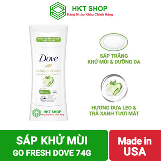  Lăn khử mùi nữ Dove dạng sáp Hương dưa leo & trà xanh Go Fresh Cool Essentials 74g - HKT Shop 