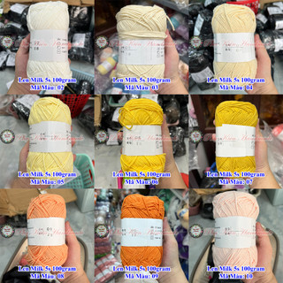 Len Milk 5s - Milk cotton xuất Hàn 40k/c 100g