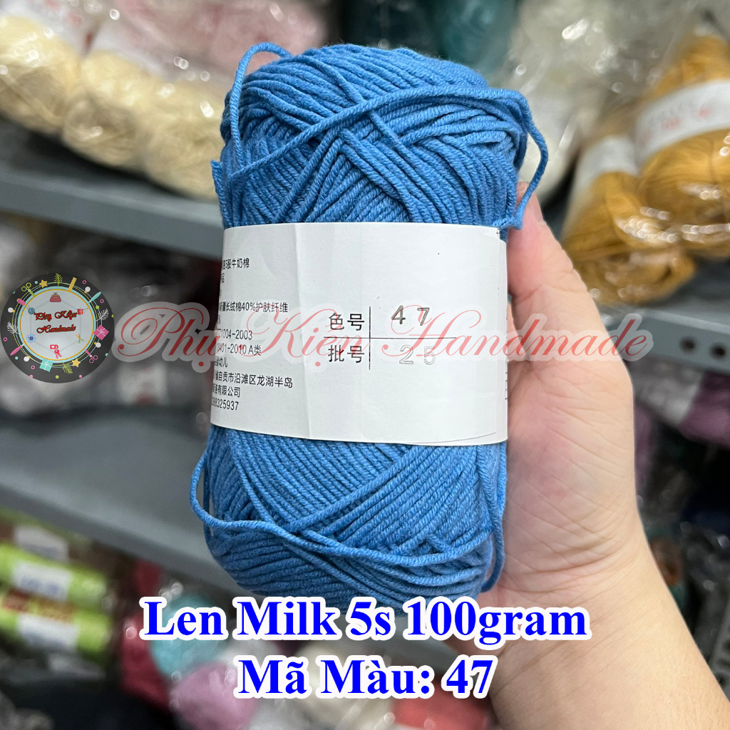 Len Milk 5s - Milk cotton xuất Hàn 40k/c 100g