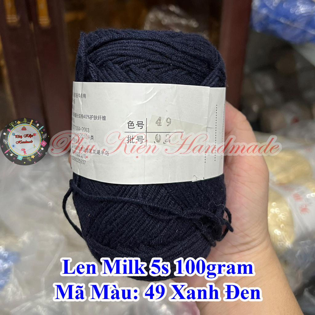 Len Milk 5s - Milk cotton xuất Hàn 40k/c 100g